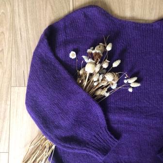 Pull violet laine femme ultra doux